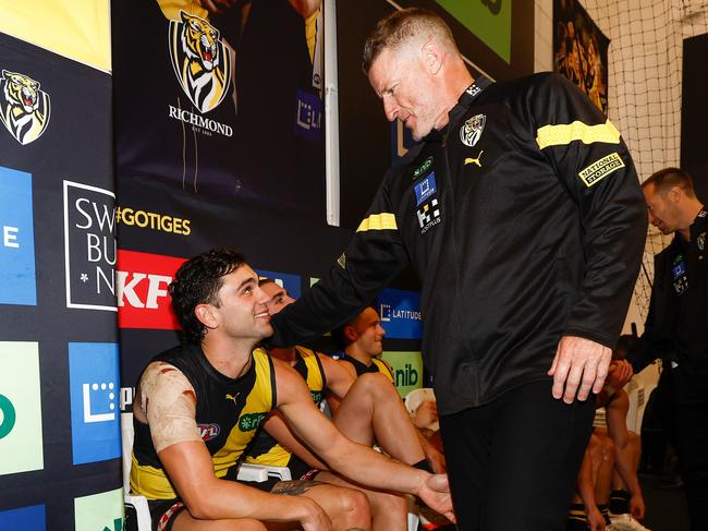 It became apparent to Hardwick that the Tigers weren’t in position to contend this season. (Photo by Michael Willson/AFL Photos via Getty Images)