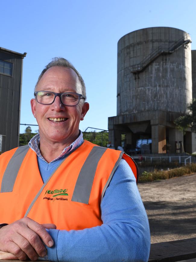 Neutrog managing direction Angus Irwin at the site of the new info centre and bug brewery. Picture: Tricia Watkinson