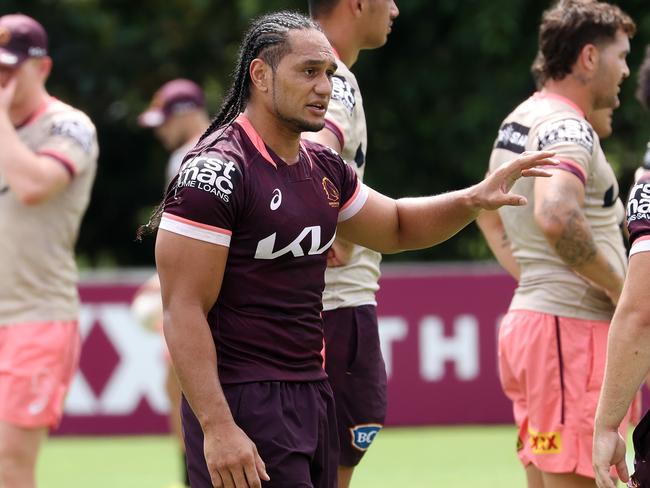 New recruit Marty Taupau at training. Picture: Liam Kidston