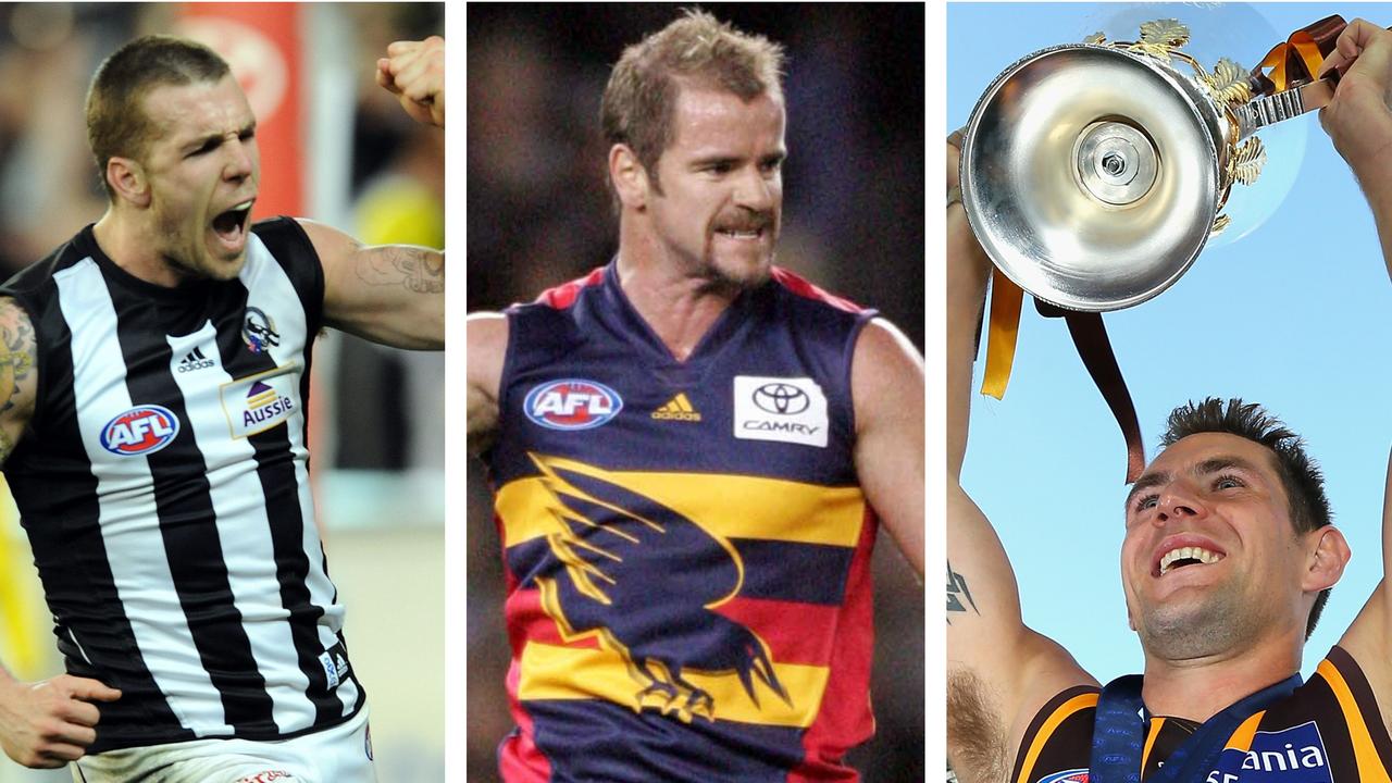 Dane Swan, Mark Ricciuto and Luke Hodge all feature in our top 20 players of the last 20 years.