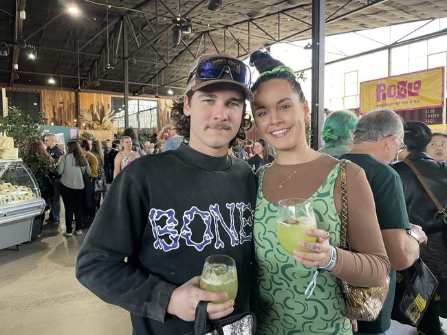 Jack Rigg and Chelsea Beveridge at the 2023 Mould Cheese Festival in Melbourne. Picture: Himangi Singh.