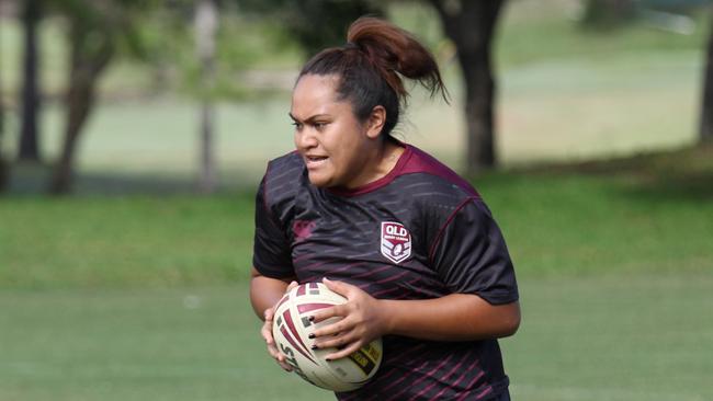 PNG Orchids player Jazmyn Taumafai in her Queensland days. Picture: QRL Media.