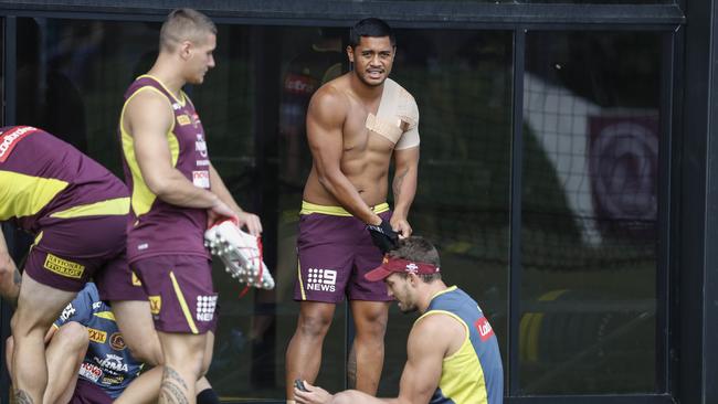 Milford at Broncos training on Tuesday.