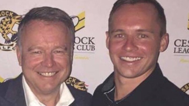 Former Federal MP Joel Fitzgibbon, left, with son Jack.