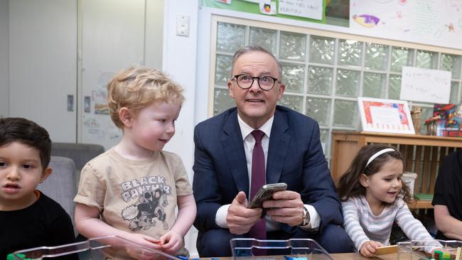 More than 60,000 jobs were created in childcare services in the first 12 months of Anthony Albanese’s prime ministership. Picture: NCA NewsWire / Gary Ramage