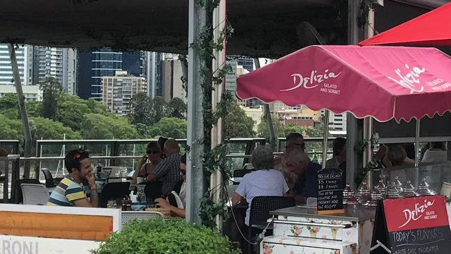 The cafe has views of the city from Kangaroo Point. Photo: Glen Norris