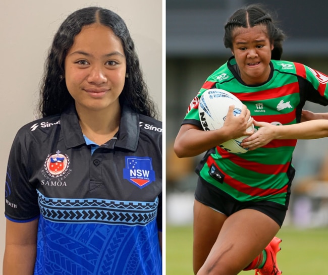 Faith Masina and Jessamine Aloalii of Samoa U18s.