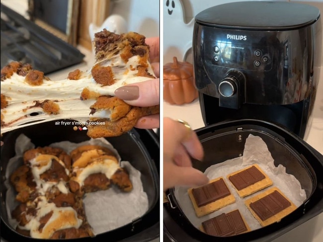 The ultimate treat - airfryer s'mores - made in the OG Philips airfryer. Picture: @jenglufling/TikTok