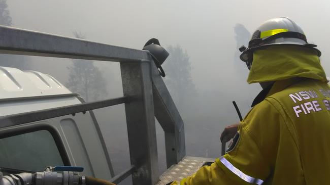 Meerschaum Vale brigade was called to a bush fire on the Tuckean Swamp on Saturday. Picture: Meerschaum Vale RFS