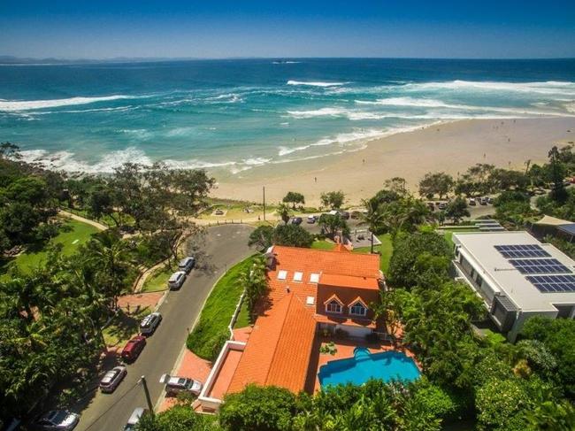 Gilchrist’s old beachfront in Byron Bay.