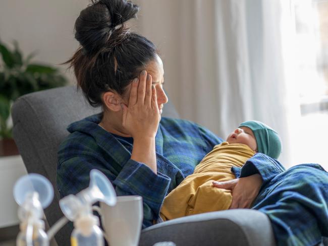 A mum has shared a brutally honest post about how she regrets having a baby. Picture: Getty