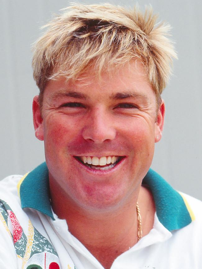 A portrait of Shane Warne.