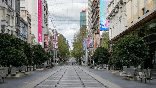 Businesses in Melbourne have been crippled by the lockdown. Picture: Ian Currie