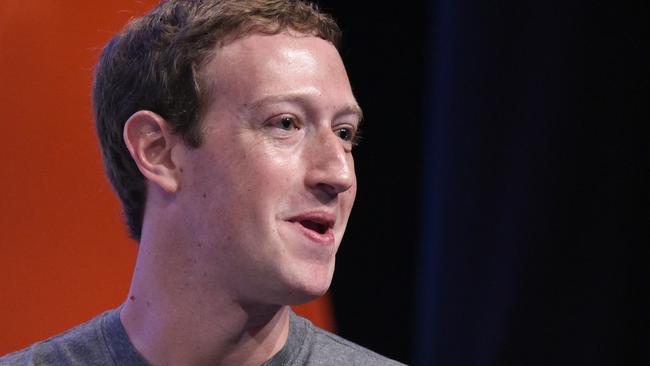 Facebook CEO and founder Mark Zuckerberg. Picture: AFP