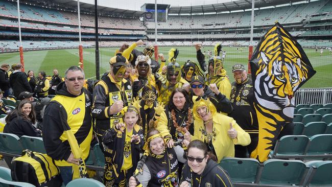 Richmond fans at the MCG before last year’s Grand Final. Picture: Jason Edwards