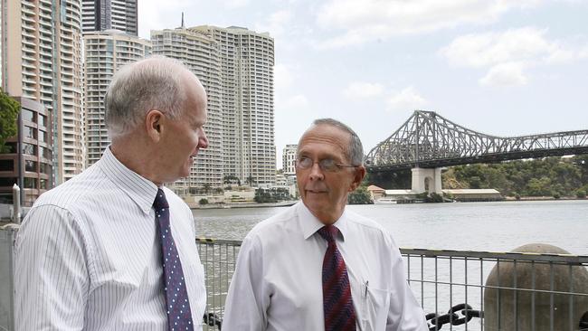 Keith DeLacy (right) pictured in 2009 with the late Labor premier Wayne Goss.