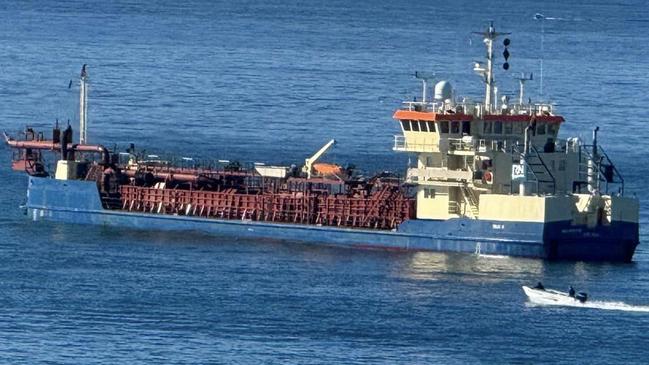 A specialist boats arrives for Tweed Sand Bypassing dredging of the Tweed River Entrance, which is expected to start mid July 2024 for approximately 4 - 8 weeks (weather depending). Approximately 140,000 cubic metres of sand will be delivered offshore of Bilinga/Tugun, Duranbah and Fingal beaches. Picture: Supplied