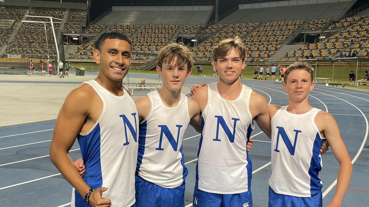 Nudgee College had a rousing win in the 4x400m relay.