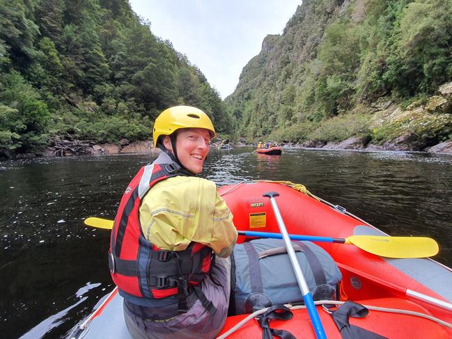 Oliver Cassidy on the Franklin River. Picture: Luke Tscharke