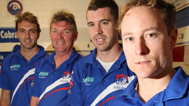 Southern Football League, Cove best ever team. LtoR: Josh Ramsey, Derek Reavill, Matt Reavill and Josh Vick. Picture: File