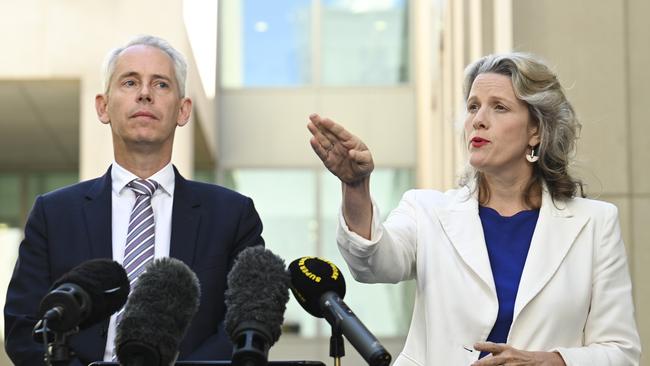 Immigration Minister Andrew Giles and Home Affairs Minister Clare O’Neil. Picture: NCA NewsWire/Martin Ollman