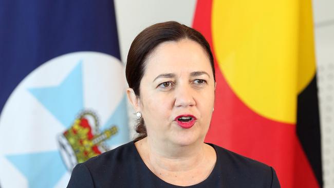 Queensland Premier Annastacia Palaszczuk provided an update on Coronavirus at a press conference today following a Queensland Disaster Management Committee meeting this morning. 2nd February 2020 Brisbane AAP Image/Richard Gosling