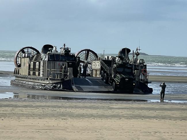 Forces from Australia, the US and Japan launched an amphibious assault at Midge Point as part of Exercise Talisman Sabre 23, Wednesday 26 July. Picture: Estelle Sanchez