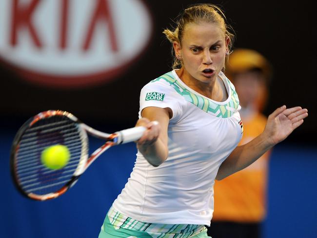 Jelena in action at the 2009 Australian Open.