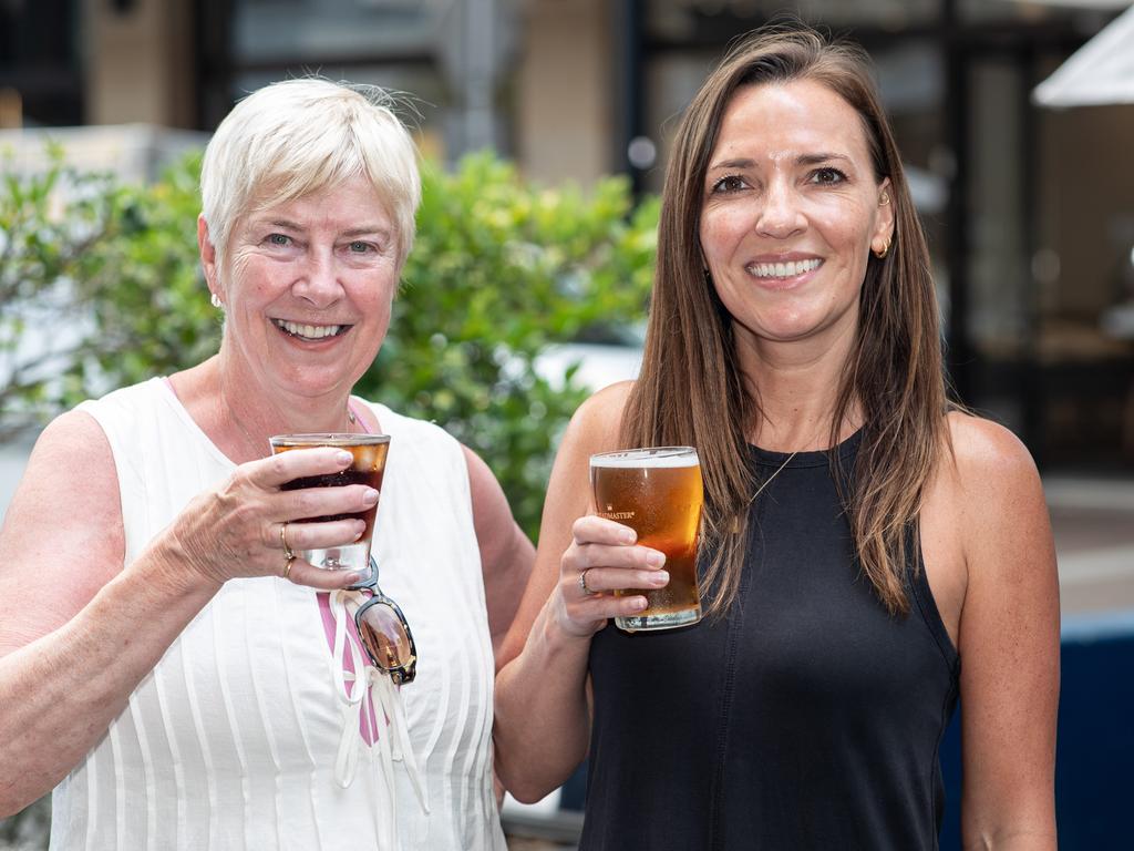 Kirsty Jones (right) from Bondi and her Aunt, Sylvia Purvis, on holiday from Newcastle UK, pictured at The Fortune of War Pub in The Rocks. Picture: by Julian Andrews