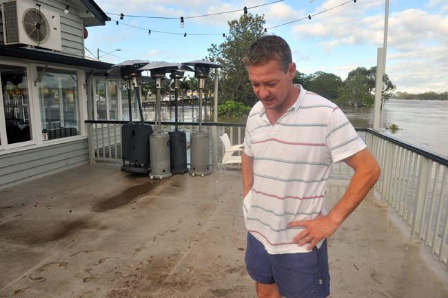 After seeing his restaurant flood for the second time in two years, Spinnaker owner Brett Jensen has decided not to reopen. Picture: Max Fleet