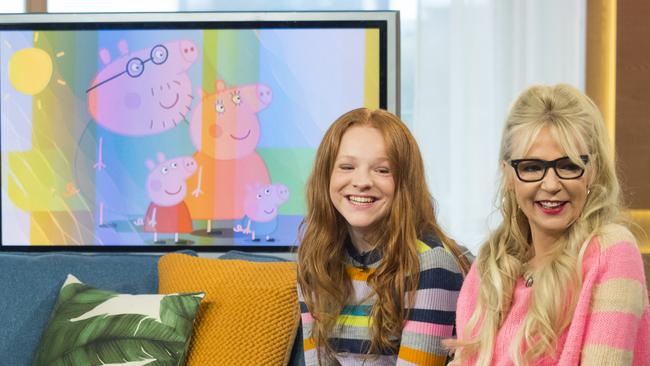 Harley Bird with her co-star Morwenna Banks who plays Mummy Pig. (Pic: supplied)