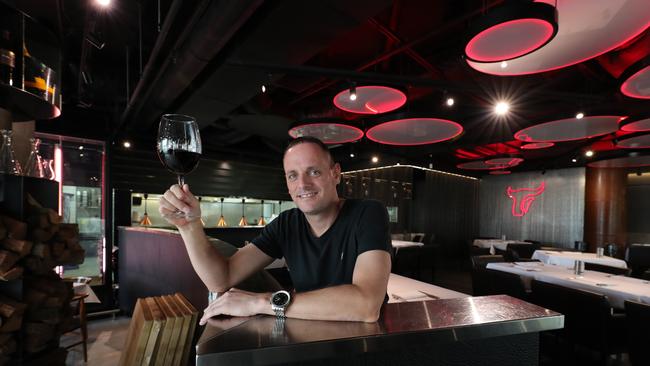 Moo Moo Restaurant reopening on Friday and owner Steven Adams will drink to that. Picture: Glenn Hampson