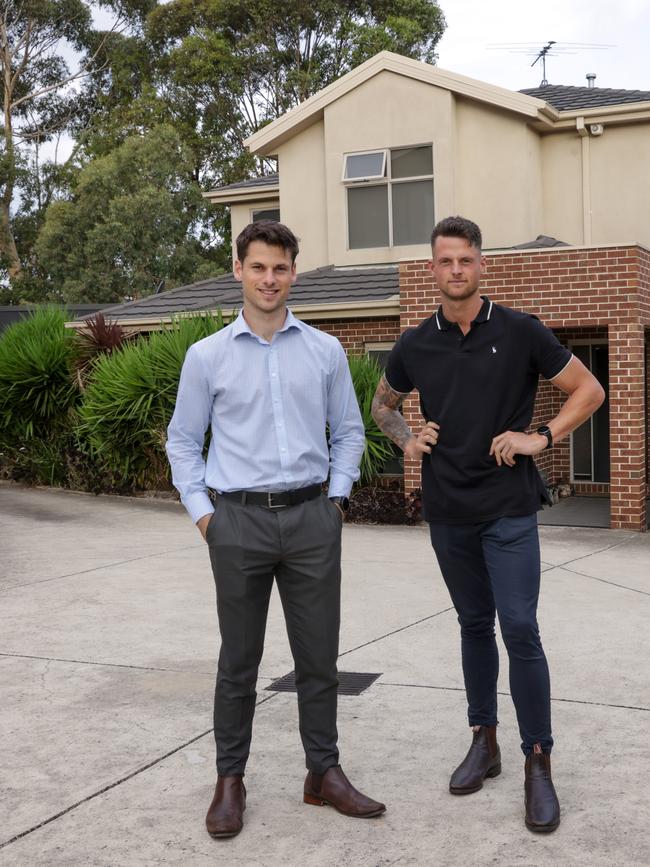 Brothers Jack and Daniel Mighell combined resources and bought a three-bedroom townhouse, drawing on the bank of dad and mum. Picture: Ian Currie