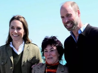 The royal couple ran into Ruby Wax in Scotland. Picture: Wattie Cheung/Kensington Palace