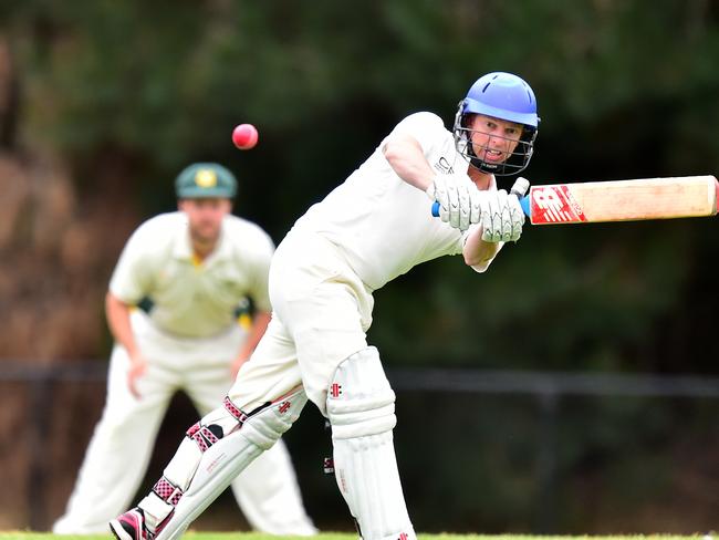 Pictured is action during the men's MPCA Provincial cricket game Moorooduc bowling versus Peninsula Old Boys batting at Moorooduc reserve in Moorooduc. Wade Pelzer. Picture: Derrick den Hollander