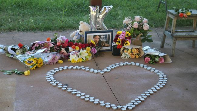 The Bundamba community held a gathering to remember Krystle at Alfred Seymour Park on Sunday, February 12. Picture: Nicola McNamara