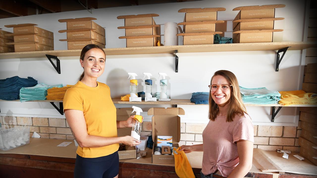 Sian Murray and Ami Bateman from Pleasant State have launched a range of cleaning products. Picture: Patrick Woods.