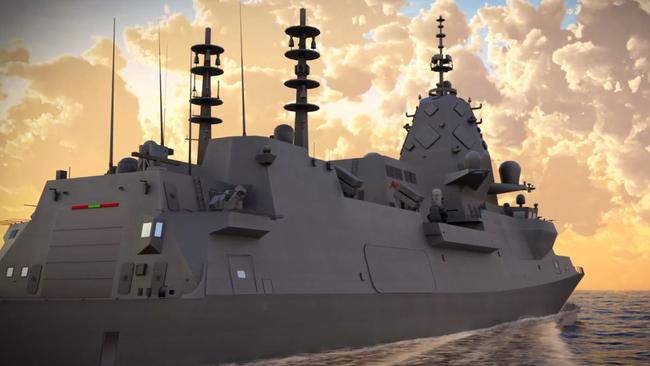 Evolved Hunter Class design for guided missile frigate. Supplied by BAE Systems Australia