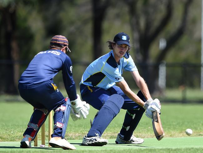 Baxter batsman Bobby Parslow plays a late cut last season.