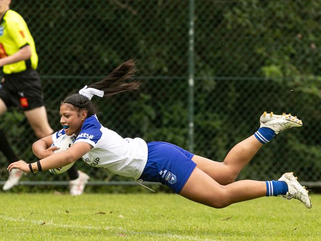 Canterbury winger Shakira Lui will look to increase her tally against Illawarra in R3. Picture: Julian Andrews