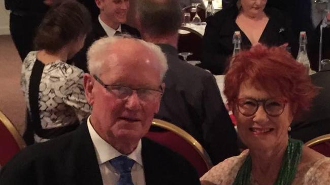 Leo Camm with his wife Lesleigh at an Aussie rules function