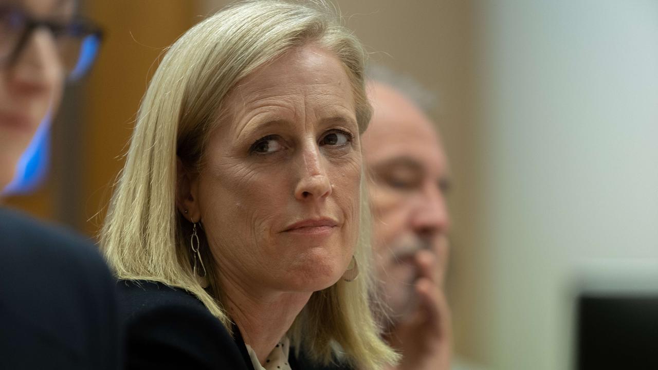 Finance Minister Katy Gallagher would not say if the upcoming budget would include cuts. Picture: NCA NewsWire / Gary Ramage