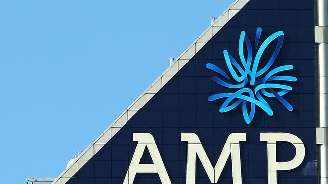 AMP logo on side of building