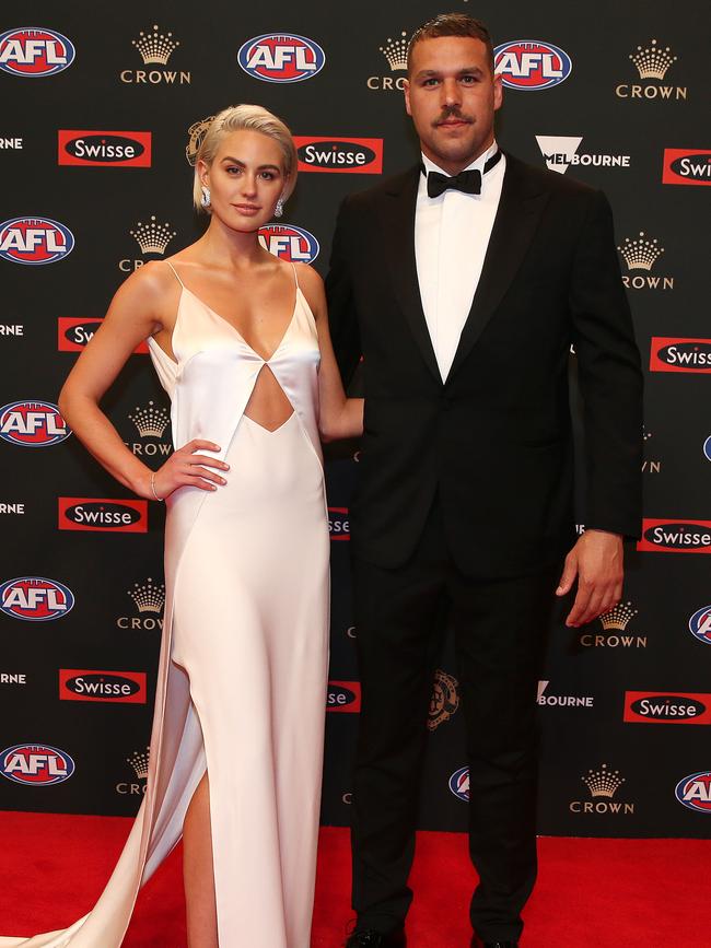 Lance and Jesinta Franklin at the 2018 Brownlow Medal. Pic: Michael Klein