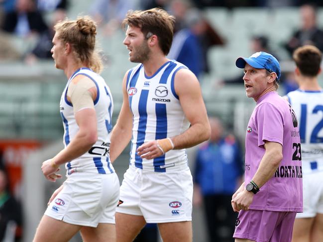 Round 18. 21/07/2018. Collingwood v North Melbourne at the MCG.  North Melbourne runner    . Pic: Michael Klein