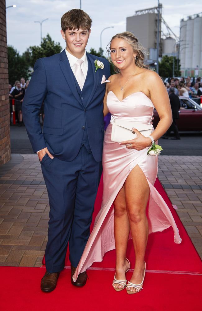 Ethan Hall and Amelia Sutton at Toowoomba Grammar School formal at Rumours International, Wednesday, November 15, 2023. Picture: Kevin Farmer