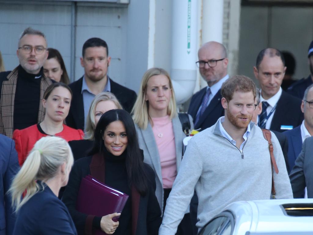 Meghan and Harry arrive in Sydney. Picture: John Grainger