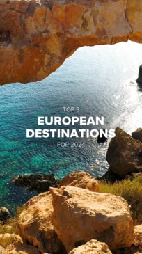 Top 3 European destinations for 2024