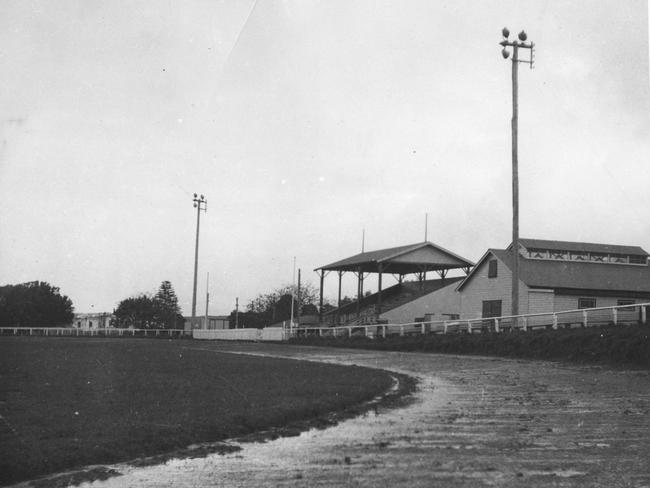 The grandstand and pavilions at Brookvale Park. Picture Northern Beaches Library