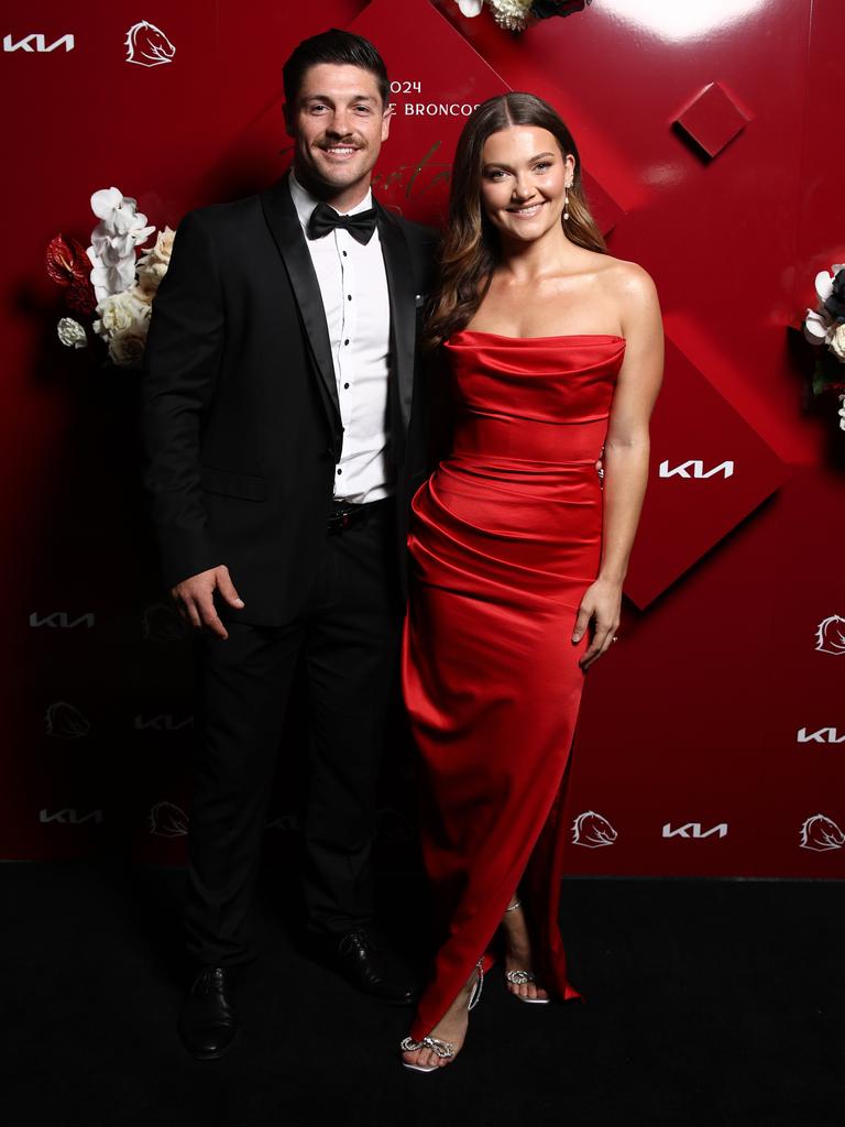 Corey Paix and Keeley Malcom at the Broncos awards night. Picture: David Clark